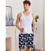imageEkouaer Mens Pajama Shorts Soft Sleepwear Bottoms Elastic Waistband LoungewearNavy Dogs