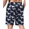 imageEkouaer Mens Pajama Shorts Soft Sleepwear Bottoms Elastic Waistband LoungewearNavy Dogs