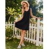 imageEkouaer Nightgowns for Women Sleeveless Sleep Shirt Tank Night Gown V Neck Chemise Pleated Night Shirt Soft Sleep DressBlack