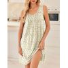 imageEkouaer Nightgowns for Women Sleeveless Sleep Shirt Tank Night Gown V Neck Chemise Pleated Night Shirt Soft Sleep DressFloral Yellow
