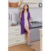 imageEkouaer Women Zipper Robe Short Sleeve Duster Housecoat Short Bathrobes Zip Front Nightgown with Pockets S3XLPurple