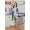 imageEkouaer Women Zipper Robe Short Sleeve Duster Housecoat Short Bathrobes Zip Front Nightgown with Pockets S3XLTie Dye Blue