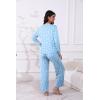 imageEkouaer Womens Pajamas Set 2 Piece Lounge Sets Long Sleeve Crewneck Top and Pants Soft Pjs with PocketsBlue Floral