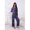 imageEkouaer Womens Pajamas Set 2 Piece Lounge Sets Long Sleeve Crewneck Top and Pants Soft Pjs with PocketsColorful Heart