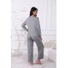 imageEkouaer Womens Pajamas Set 2 Piece Lounge Sets Long Sleeve Crewneck Top and Pants Soft Pjs with PocketsGray Stars