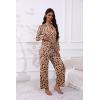 imageEkouaer Womens Pajamas Set 2 Piece Lounge Sets Long Sleeve Crewneck Top and Pants Soft Pjs with PocketsLeopard