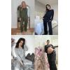 imageEkouaer Womens Pajamas Set 2 Piece Lounge Sets Long Sleeve Crewneck Top and Pants Soft Pjs with PocketsLight Green