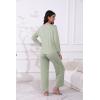 imageEkouaer Womens Pajamas Set 2 Piece Lounge Sets Long Sleeve Crewneck Top and Pants Soft Pjs with PocketsLight Green