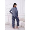 imageEkouaer Womens Pajamas Set 2 Piece Lounge Sets Long Sleeve Crewneck Top and Pants Soft Pjs with PocketsNavy Stripe