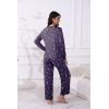imageEkouaer Womens Pajamas Set 2 Piece Lounge Sets Long Sleeve Crewneck Top and Pants Soft Pjs with PocketsPurple Stars