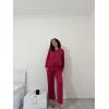 imageEkouaer Womens Pajamas Set 2 Piece Lounge Sets Long Sleeve Crewneck Top and Pants Soft Pjs with PocketsRed Rose