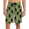 imageEkouaer Mens Pajama Shorts Soft Sleepwear Bottoms Elastic Waistband LoungewearArmy Green Bigfoot