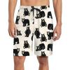 imageEkouaer Mens Pajama Shorts Soft Sleepwear Bottoms Elastic Waistband LoungewearBeige Bear