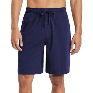 imageEkouaer Mens Pajama Shorts Soft Sleepwear Bottoms Elastic Waistband LoungewearNavy Blue