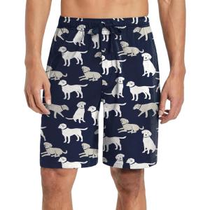 imageEkouaer Mens Pajama Shorts Soft Sleepwear Bottoms Elastic Waistband LoungewearNavy Dogs