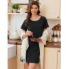 imageEkouaer Nightgowns for Women Cotton Sleepshirts Short Sleeve Nightshirt Tshirt Night Gown Casual Sleepdress Comfy NightdressBlack