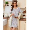 imageEkouaer Nightgowns for Women Cotton Sleepshirts Short Sleeve Nightshirt Tshirt Night Gown Casual Sleepdress Comfy NightdressGrey Coffee