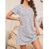 imageEkouaer Nightgowns for Women Cotton Sleepshirts Short Sleeve Nightshirt Tshirt Night Gown Casual Sleepdress Comfy NightdressGrey Coffee