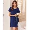 imageEkouaer Nightgowns for Women Cotton Sleepshirts Short Sleeve Nightshirt Tshirt Night Gown Casual Sleepdress Comfy NightdressNavy Blue