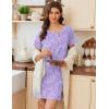 imageEkouaer Nightgowns for Women Cotton Sleepshirts Short Sleeve Nightshirt Tshirt Night Gown Casual Sleepdress Comfy NightdressPurple Star