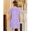 imageEkouaer Nightgowns for Women Cotton Sleepshirts Short Sleeve Nightshirt Tshirt Night Gown Casual Sleepdress Comfy NightdressPurple Star
