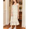 imageEkouaer Nightgowns for Women Long Sleeveless Night Gown Victorian Nightdress Button Sleepshirt Soft Sleepwear SXXXLBeige Floral