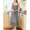 imageEkouaer Nightgowns for Women Long Sleeveless Night Gown Victorian Nightdress Button Sleepshirt Soft Sleepwear SXXXLBlack Floral