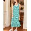 imageEkouaer Nightgowns for Women Long Sleeveless Night Gown Victorian Nightdress Button Sleepshirt Soft Sleepwear SXXXLGreen Floral