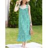 imageEkouaer Nightgowns for Women Long Sleeveless Night Gown Victorian Nightdress Button Sleepshirt Soft Sleepwear SXXXLGreen Floral