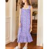 imageEkouaer Nightgowns for Women Long Sleeveless Night Gown Victorian Nightdress Button Sleepshirt Soft Sleepwear SXXXLPurple Dots