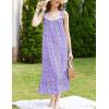 imageEkouaer Nightgowns for Women Long Sleeveless Night Gown Victorian Nightdress Button Sleepshirt Soft Sleepwear SXXXLPurple Dots