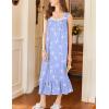 imageEkouaer Nightgowns for Women Long Sleeveless Night Gown Victorian Nightdress Button Sleepshirt Soft Sleepwear SXXXLWhite Bird