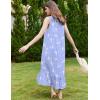 imageEkouaer Nightgowns for Women Long Sleeveless Night Gown Victorian Nightdress Button Sleepshirt Soft Sleepwear SXXXLWhite Bird