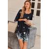 imageEkouaer Plus Size Nightgowns for Women Oversized Sleep Shirt Short Sleeve Nightshirt TShirt Dress Sleepwear SXXXLBlack Butterfly