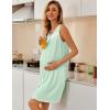 imageEkouaer Tank Nightgowns for Women Button Up Sleepshirt Sleeveless Nightdress Soft Sleepwear House Dresses with PocketsLight Green