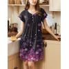 imageEkouaer Womens Nightgown Flare Short Sleeve Sleepwear Pleated Sleepshirt Soft Pajama Dress SXXXLCherry Blossoms
