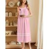 imageEkouaer Womens Nightgowns Long Sleeveless Night Gown Ladies Sleep Dress Soft Victorian NightdressPink