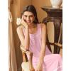 imageEkouaer Womens Nightgowns Long Sleeveless Night Gown Ladies Sleep Dress Soft Victorian NightdressPink