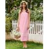 imageEkouaer Womens Nightgowns Long Sleeveless Night Gown Ladies Sleep Dress Soft Victorian NightdressPink
