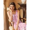 imageEkouaer Womens Nightgowns Long Sleeveless Night Gown Ladies Sleep Dress Soft Victorian NightdressPink Small Flowers