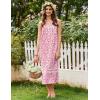 imageEkouaer Womens Nightgowns Long Sleeveless Night Gown Ladies Sleep Dress Soft Victorian NightdressPink Small Flowers