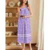 imageEkouaer Womens Nightgowns Long Sleeveless Night Gown Ladies Sleep Dress Soft Victorian NightdressPurple Floral