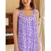 imageEkouaer Womens Nightgowns Long Sleeveless Night Gown Ladies Sleep Dress Soft Victorian NightdressPurple Floral