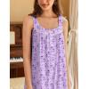 imageEkouaer Womens Nightgowns Long Sleeveless Night Gown Ladies Sleep Dress Soft Victorian NightdressPurple Flowers