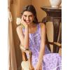 imageEkouaer Womens Nightgowns Long Sleeveless Night Gown Ladies Sleep Dress Soft Victorian NightdressPurple Flowers