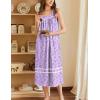 imageEkouaer Womens Nightgowns Long Sleeveless Night Gown Ladies Sleep Dress Soft Victorian NightdressPurple Flowers