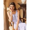 imageEkouaer Womens Nightgowns Long Sleeveless Night Gown Ladies Sleep Dress Soft Victorian NightdressPurple Small Flowers