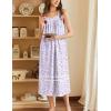 imageEkouaer Womens Nightgowns Long Sleeveless Night Gown Ladies Sleep Dress Soft Victorian NightdressPurple Small Flowers