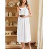 imageEkouaer Womens Nightgowns Long Sleeveless Night Gown Ladies Sleep Dress Soft Victorian NightdressWhite