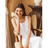 imageEkouaer Womens Nightgowns Long Sleeveless Night Gown Ladies Sleep Dress Soft Victorian NightdressWhite